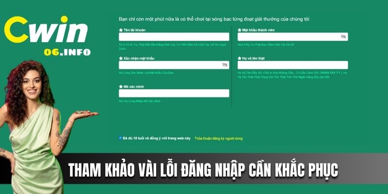 Tham khảo vài lỗi đăng nhập cần khắc phục 